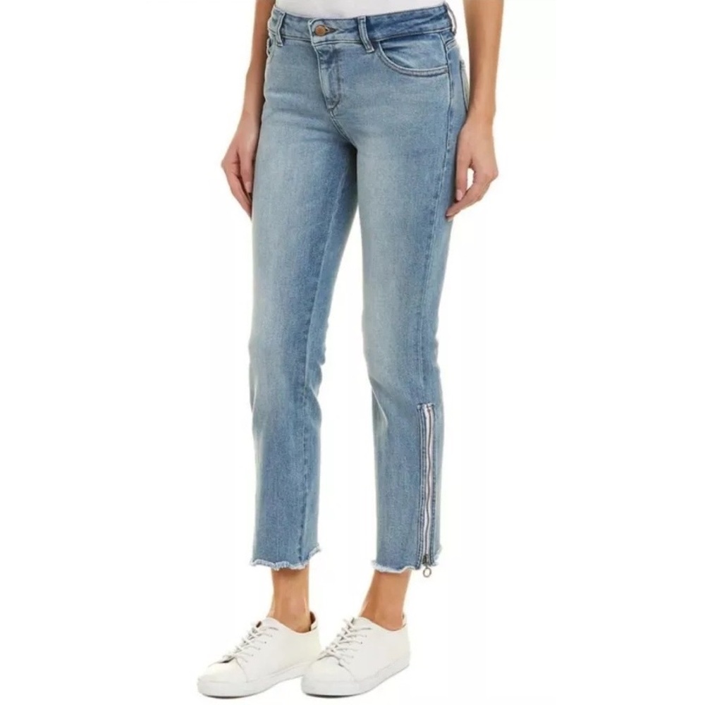 DL1961 Mara Instasculpt Straight Ankleโ Jeans Ankle Zip in Marina Wash Size 28